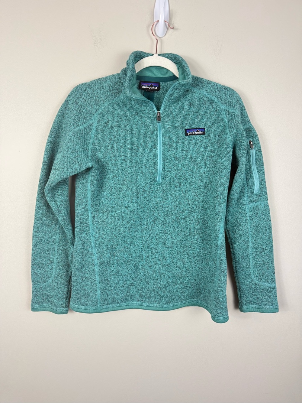 Patagonia Better Sweater Quarter-Zip Fleece Pullover Womens Small Green Teal
